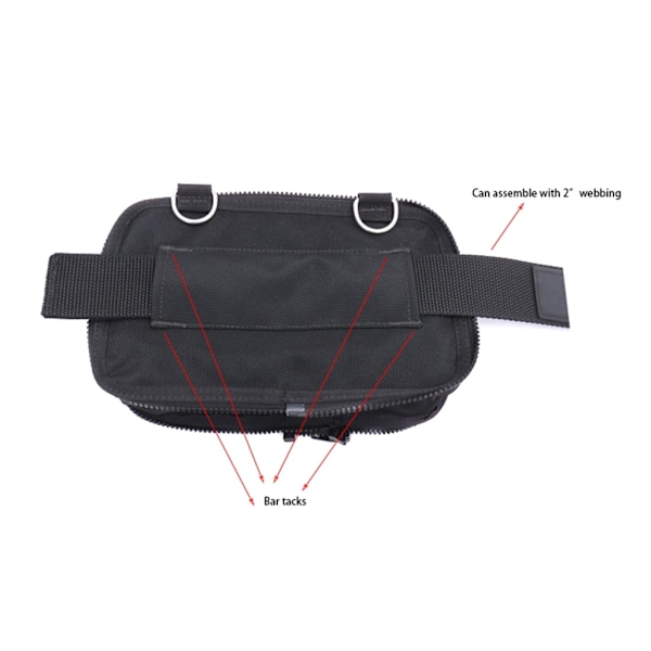 Scubas dykning side mount opbevaringslomme taske dykning tilbehør holdbar