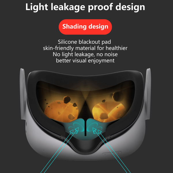 Ansiktsstoppning Kudde Luftcirkulation Kylare Fläkt Anti-läckage Pad för Quest 2 VR Headset 300mAh batteri