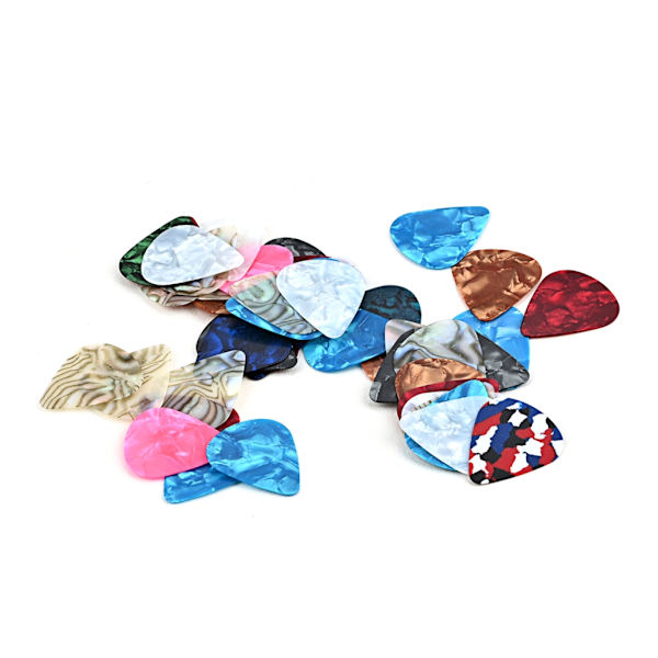 50 st triangulära plektrum 0,46 mm celluloid plektrum gitarrtillbehör