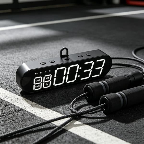 Hem Stoppur Nedräkning/Upp, Tränings Timer Intervallklocka, LED Intervalltimer