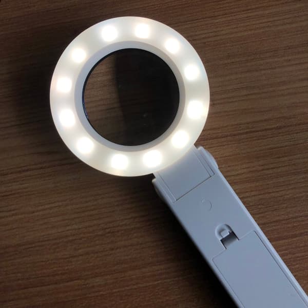 LED-belyst forstørrelsesglas 3 tilstande lys 16X forstørrelseslupper