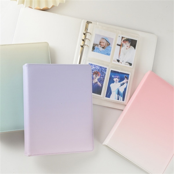 Effektiv Binder Photocard Album Fotoalbum Sleeves Kpop Photocards Holder Purple