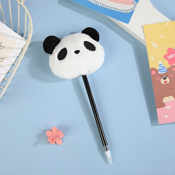 6 stk Panda kulepenn Plysj Panda Skrivepenn Julestrømpefyll for Kid Gutt Jente Julefest Favor null - A