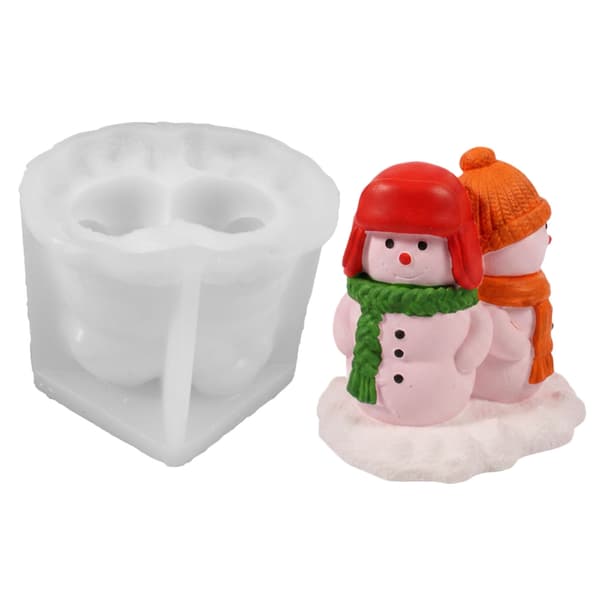 2-pack silikonform snögubbe säker hantverksklass användning
