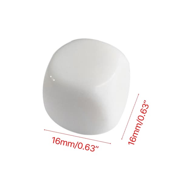 10 stk. Runde Blanke Seks-Sidede Terninger Blank Hvide Terninger Kube Spil Undervisningskube