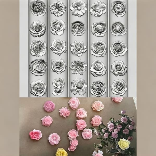 Silikonformar för nagelkonst Rosform Silikonmall Nageldesignverktyg