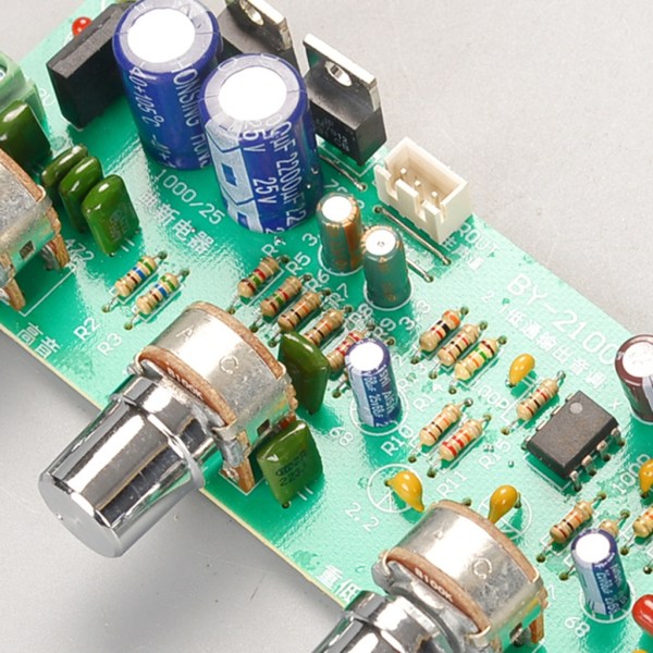 BY-2100 Tuning Amplifier Board Dubbel AC12-15V Mixers Tone Board Volymkontroll Subwoofer Justering Förstärkare
