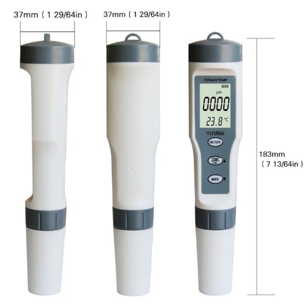 EZ9901 Digital PH-mätare 3 i 1 TDS PH TEMP-testpenna Handhållen vattenkvalitetstestare med hög noggrannhet för dricksvatten