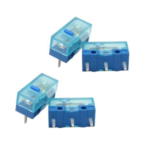 4st Ny HUANO Blue Transparent Shell Mus Micro Switch Mus Button 3Pin 0.74N