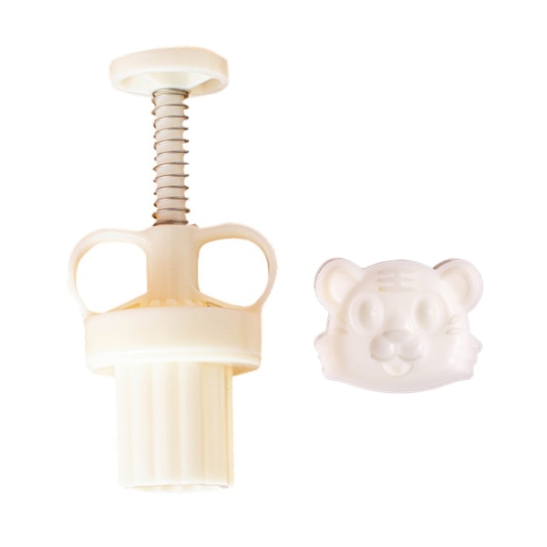 Plastmaterial Mooncake molds Stämpel Moon Cake Mould Cartoon Tiger-formade DIY-bakformar för midhöstfestivalen