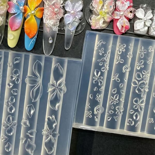 Multifunktionel neglekunst silikoneform perfekt til fester, bryllupper, daglige stilarter