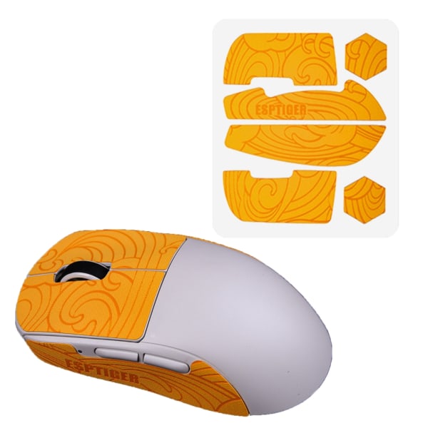 Handgjorda halkfria Sug Svett Mus Skin Mus Skridskor för PulsarX2 Mini Mouse självhäftande anti-halk grepptejp Yellow
