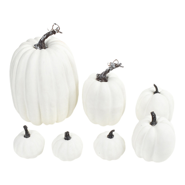 7 stk kunstige gresskar falske simulering gresskar Halloween Thanksgiving dekor