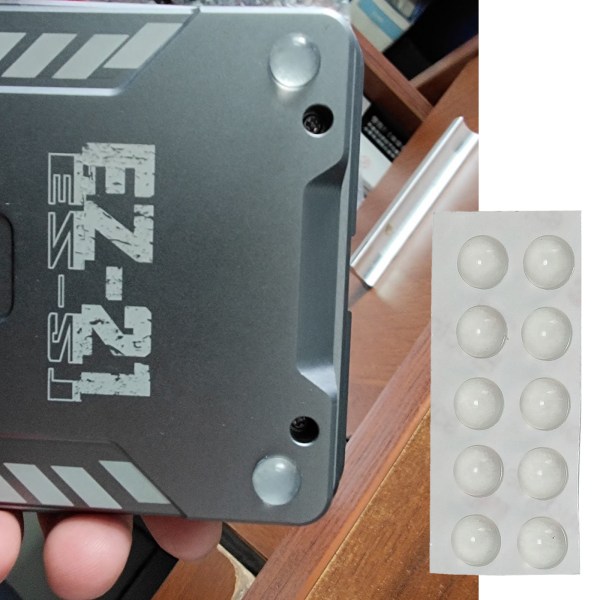 Keyboard Riser Foot Pad Klar Anti-Slip Runda Bumpers Självhäftande silikon