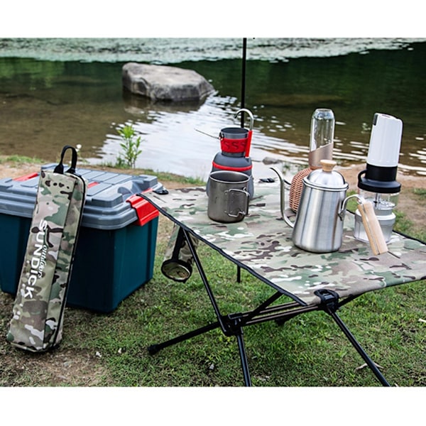 Utendørs ultralett campingbord, lite sammenleggbart bord for piknik BBQ Army Green