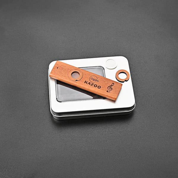Gitarrpartner Trä Harmonica Med Metallåda Kazoo För Vuxna Barn Kazoo