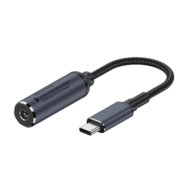 100 W Type C USB-C hann til DC5,5x2,1 mm 5,5x2,5 mm 2,5x0,7 mm 3,0x1,1 mm 3,5x1,35 mm 4,0x1,35 mm strømforlengelseskabel hunn