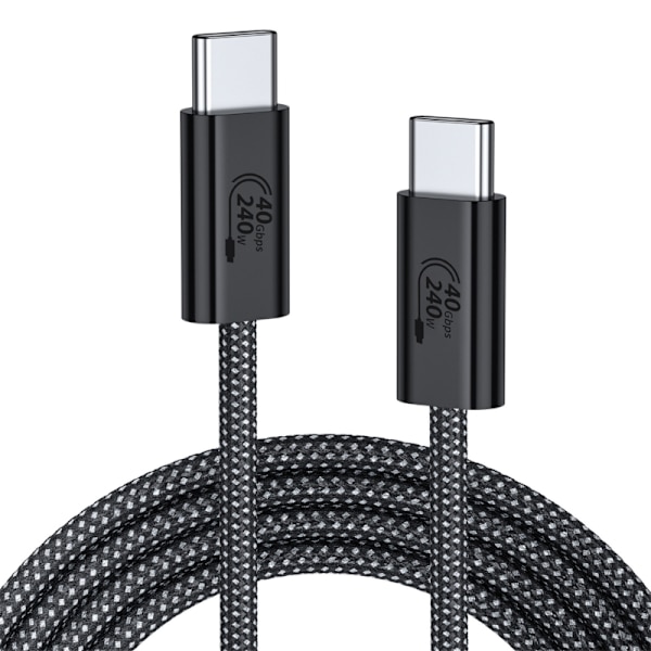 Høyhastighets USB C-kabel strømledning for lading og dataoverføring 240W strøm