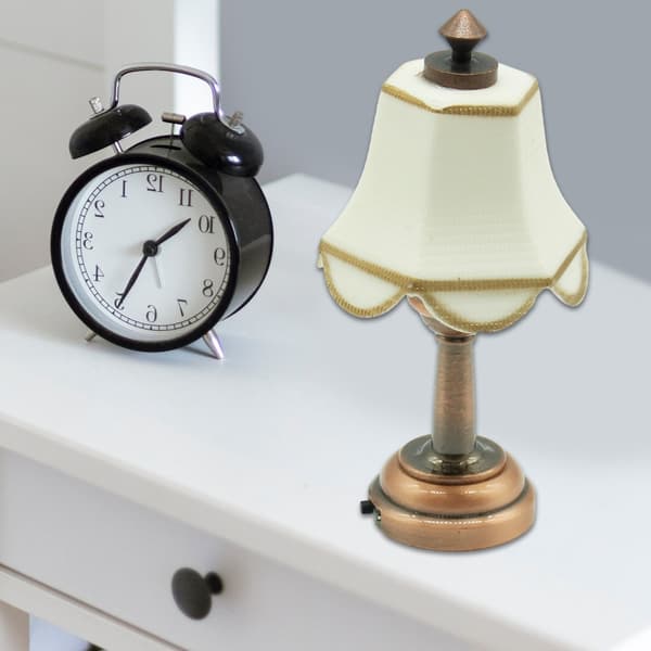 Miniature bordlampe model lampe til 1/12 dukkehuse soveværelse udstillingsmøbler