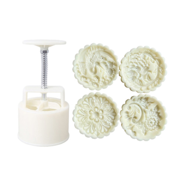 150g/200g Plastmateriale Månekageforme Månekagefrimærker tegneserieblomstformet