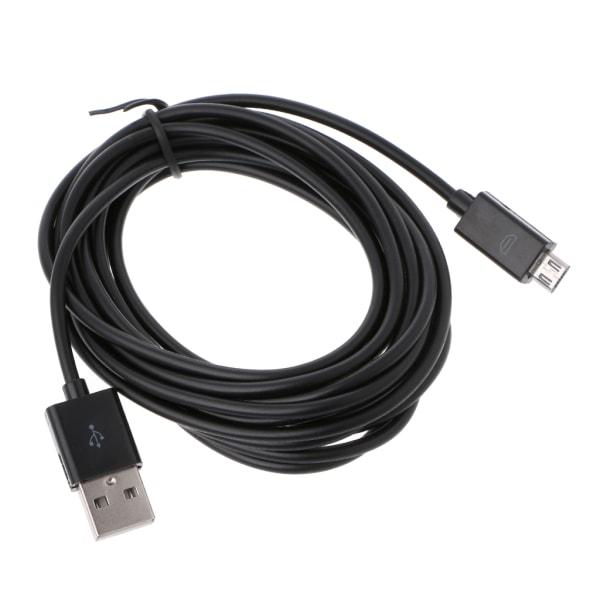 283 cm/9,28 fot Micro USB Power för PS4 Controller Laddningssladd Line Micro USB Charging Line Black