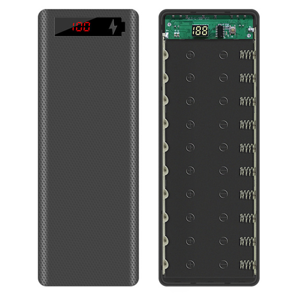 L10 LCD-skärm gör det själv 10x18650 batteri för case Power Bank för Shell Bärbar extern box utan batteri Powerbank Prote