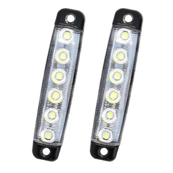 Styrebaklys for lastebilhenger 6LEDs Bremselampe 12-24V Bilsidelys 2stk