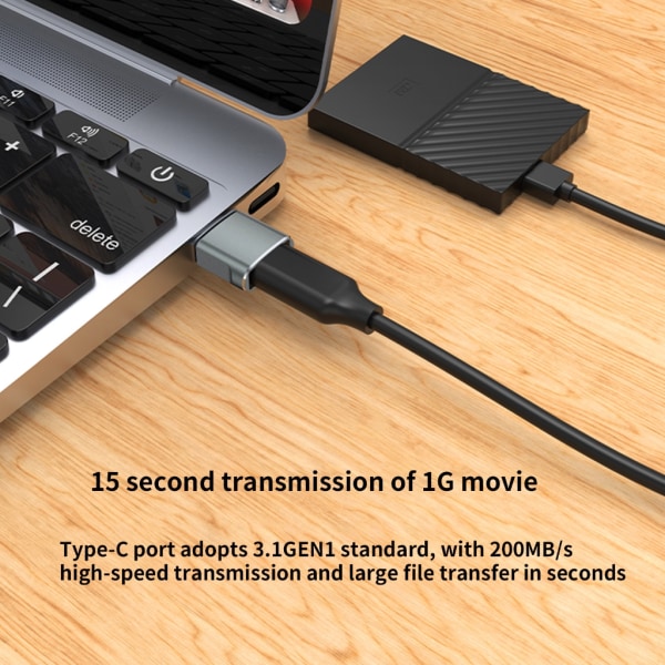 USB 3.0 till USB Typ C-adapter, hållbar typ C hona till USB A-hankontakt för 3A laddning och 5 Gbps datasynkronisering Pink