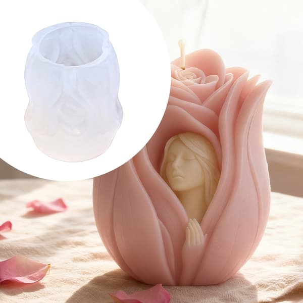 Rose Goddess Silikone Lysforme til Håndlavet Lys, Sæbe, Gips Ornament