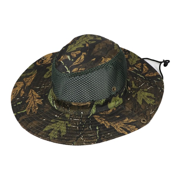 Camp Hat Solbeskyttelse Hat Brede Skygger Sol Hat Stor Hat med Halsstrop Green