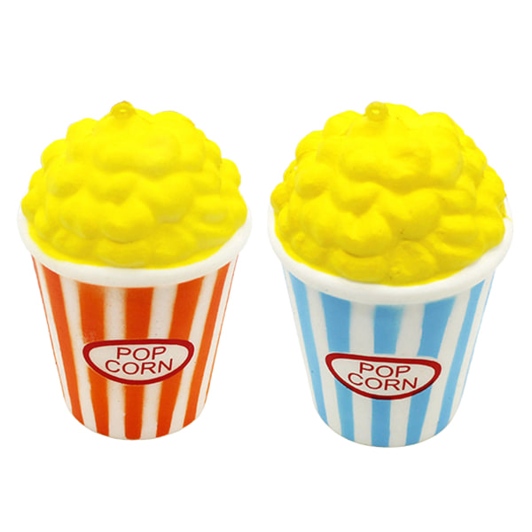 Söta popcorn som klämmer leksak Ångestlindring klämmer squishy bollar Klasspriser Fest gynnar fidget toys för barn Vuxna null - Red plus yellow