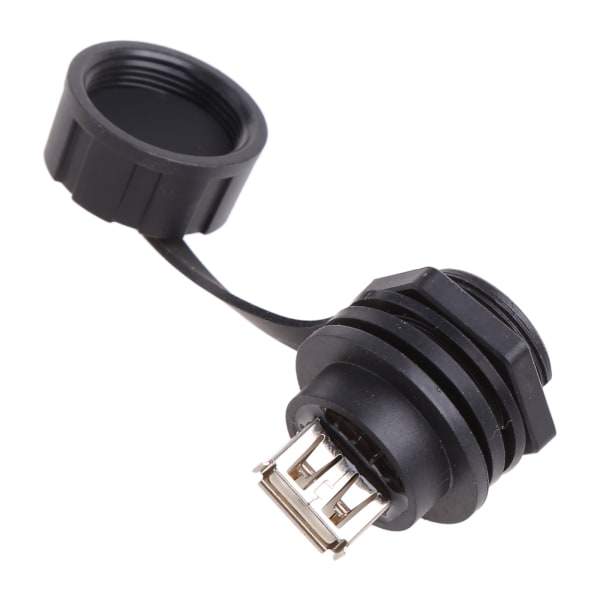 USB 2.0 hona Panel Pass Connector Montering Socket Plugg Vattentät IP67 med cap