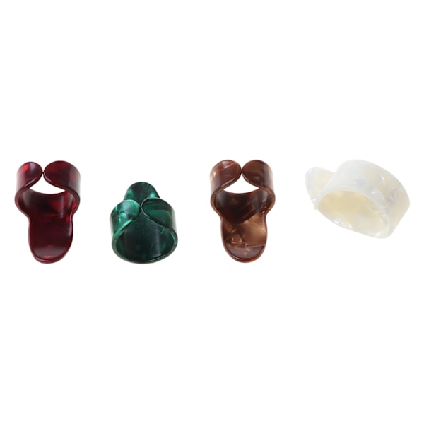 4 st/set Nya plast 1 tumme + 3 finger nagel gitarr plektrum plektrum set