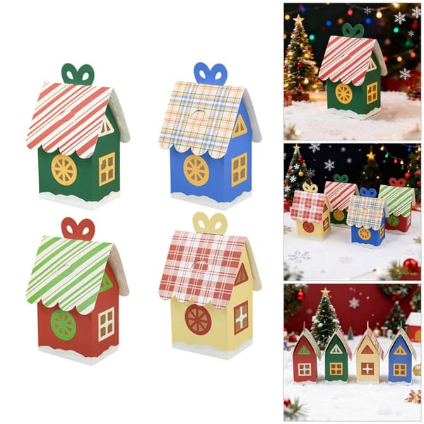 24 Julklappsaskar Papper Godisförpackning Godisbehållare Låda