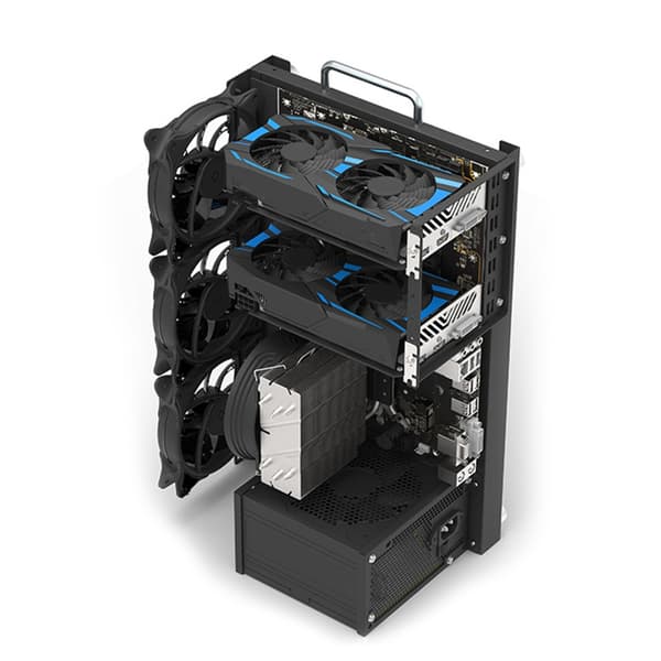 GPU Aluminium Åben Miner Rig Kabinet Ramme Stativ til Bitcoin Mining Tilbehør
