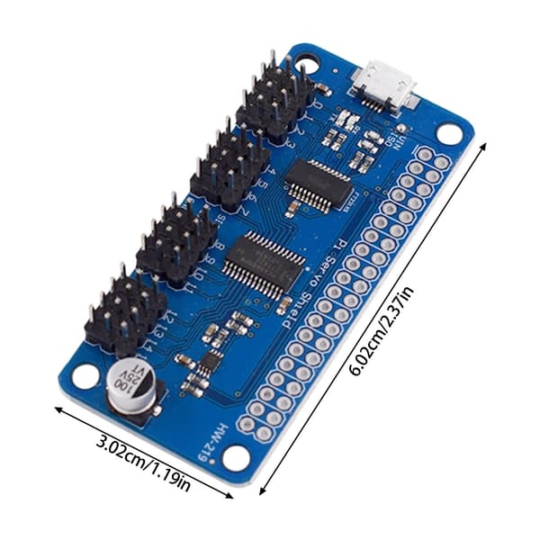 Plassbesparende 60x30 mm 16-kanals PWM-modul for hjemmeenhetskontroller