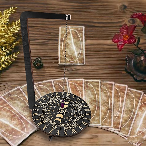Trähållare för Wiccan-kristaller, ställ för läkande stenar, displayställ Section B