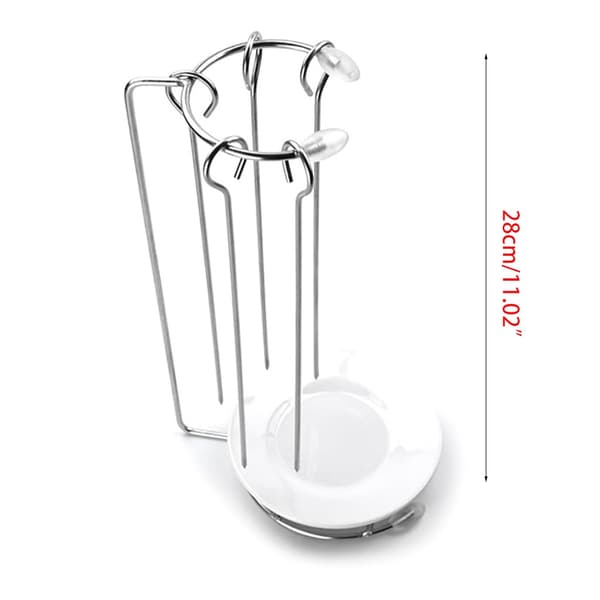 BBQ-spyd af rustfrit stål med grillholder til campinggrill
