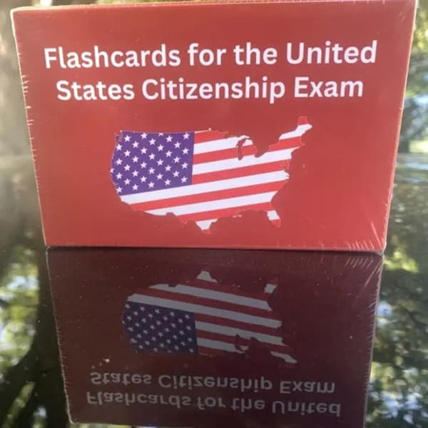 Amerikansk statsborgerskabsprøve kort US Citizenship Test Study Guide med svar