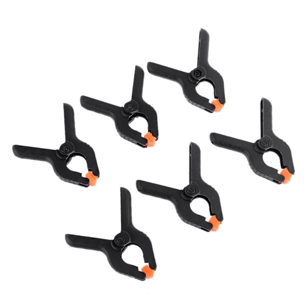 6 st Nya Hårdplast Micro Spring Clamps Set DIY Tools Clips Grips