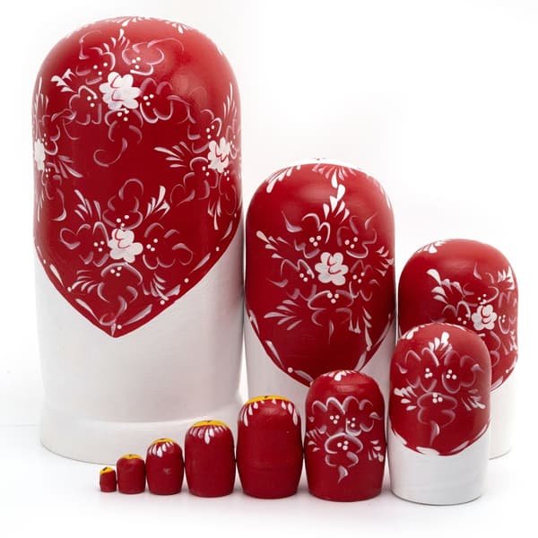 Babushka Set Ryska Nesting Dolls 10 lager Matryoshka Stacking Toy Heminredning