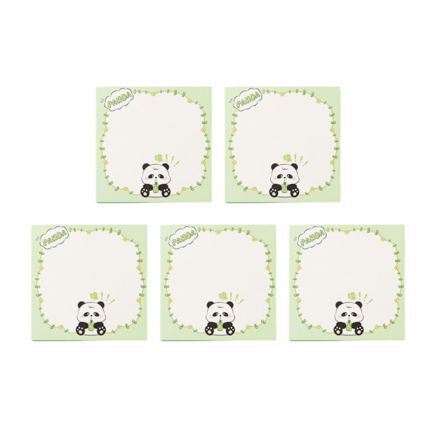 5 st Cartoon Panda Sticky Note Anamal Memos Sticky Pad Skolmaterial för flickor null - C
