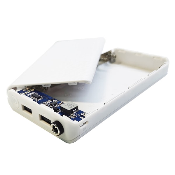 Slitstark Dual USB Output DIY 7x18650 Batteri för Case för DC-utgång 9V/12V Plastladdningsbox Ej avtagbar Power Bank