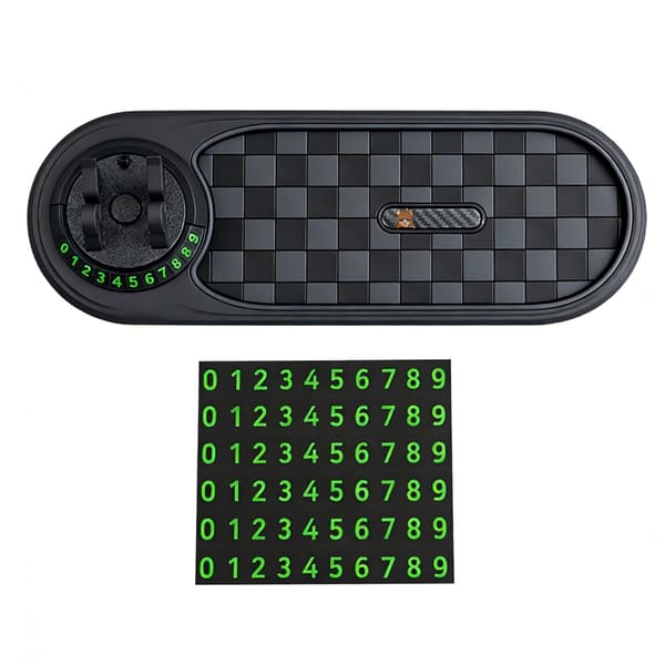 ABS Universal Bilmonteringsstativ 360 Antiskli Base Nummerdisplay For Smarttelefoner