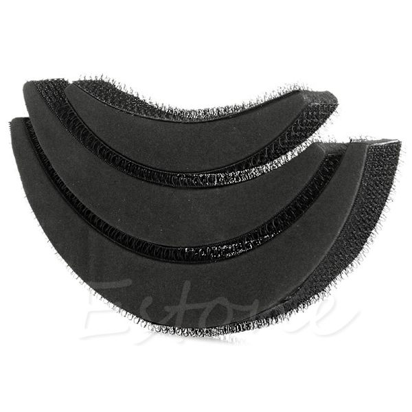 1 set 3 st Fluffy Crescent Hårstylingverktyg Bump Foam Svampdyna Insats Bröllop