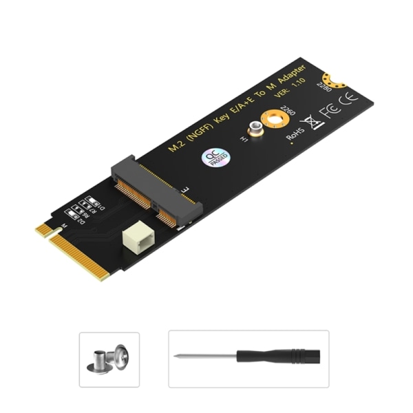 Trådløs M.2 A/E nøgleslot til M.2 M nøgle Wifi Bluetooth-kompatibel adapter til NVMe PCI Express SSD-port