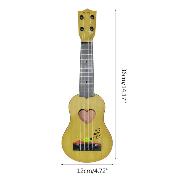 Sopran Ukulele för barn, gitarr Ukulele Toddler Hawaiian Ukalalee Starter Khaki