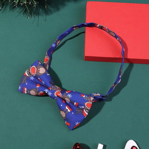 Jacquard fluga för manlig julfestival-tema slips Justerbar fluga för festevenemang män Halskläder Accessoarer Blue