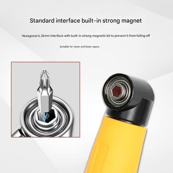 Rettvinklet boreforlenger Ergonomisk design Vinklet bitsholder for festing