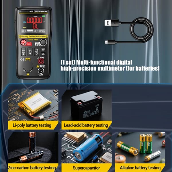 Automatisk Multimeter Med Data Hold Funktion For Nem Aflæsning Under Dårlige Lysforhold
